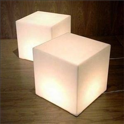 Any Size LED Cube / magic cube/plastic cube in 16 color changing with rechargeable battery operated