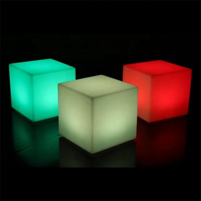 Illuminated flashing led cube seat,led garden cube seat,illuminated garden set