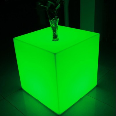 black trophy base remote control led chair 50cm led sitting cube 50cm led sitting cube