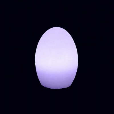 Rechargeable plastic 15*22cm led egg lamp with RGB color changing by remote controller